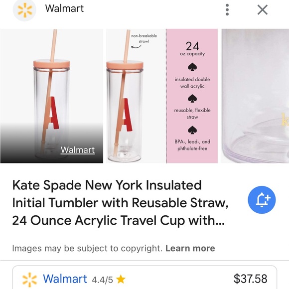 NWT Kate Spade tumbler water bottle - Picture 5 of 6